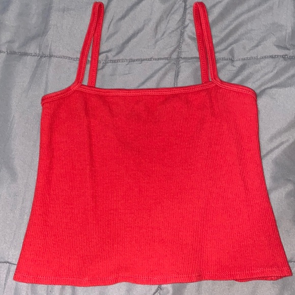 John Galt red, spaghetti strap crop top - Picture 2 of 3
